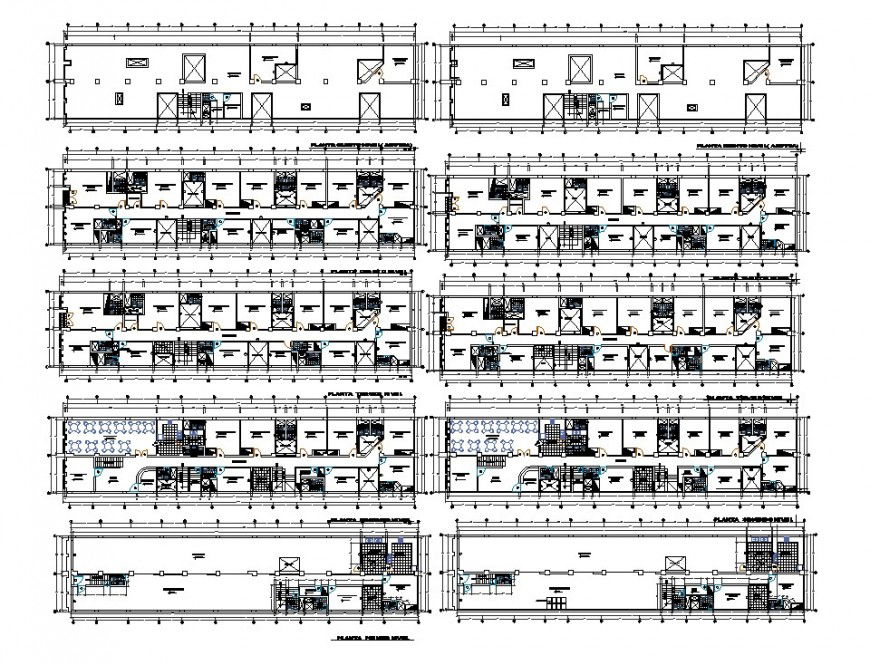 Restaurant all floor planning layout file
