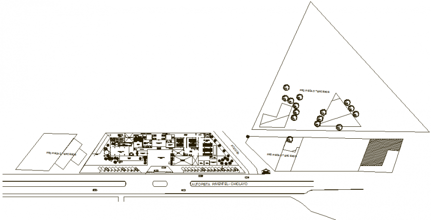 Restaurant and conventions center drawing in dwg file.