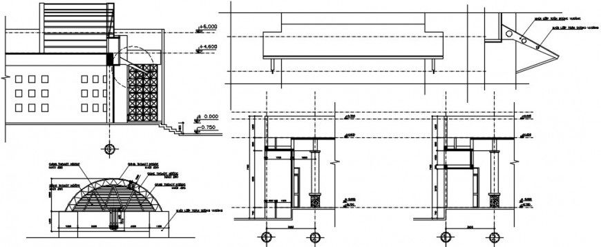 restaurant building construction detail autocad file