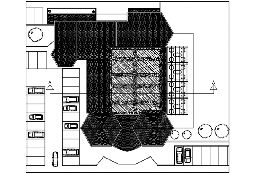 Restaurant distribution layout plan auto-cad drawing details dwg file