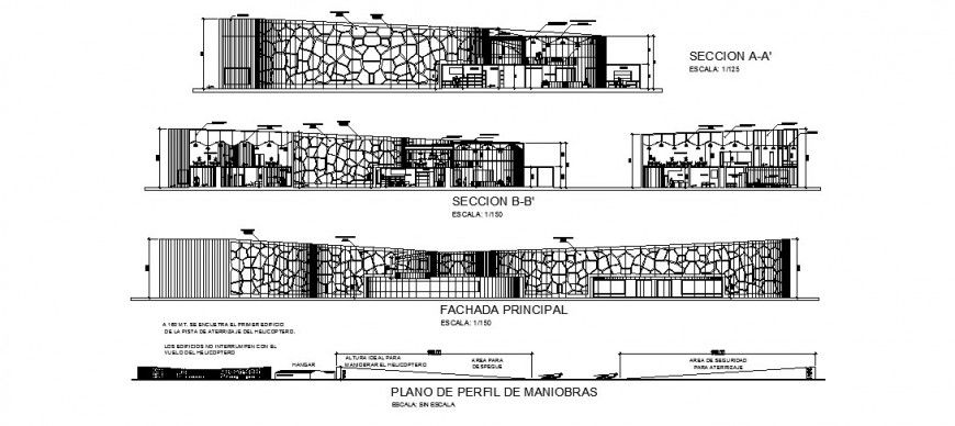 Restaurant elevation detail drawing in dwg AutoCAD file.