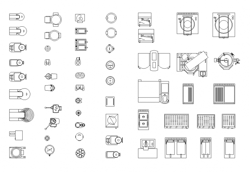 Restaurant equipment plan autocad file