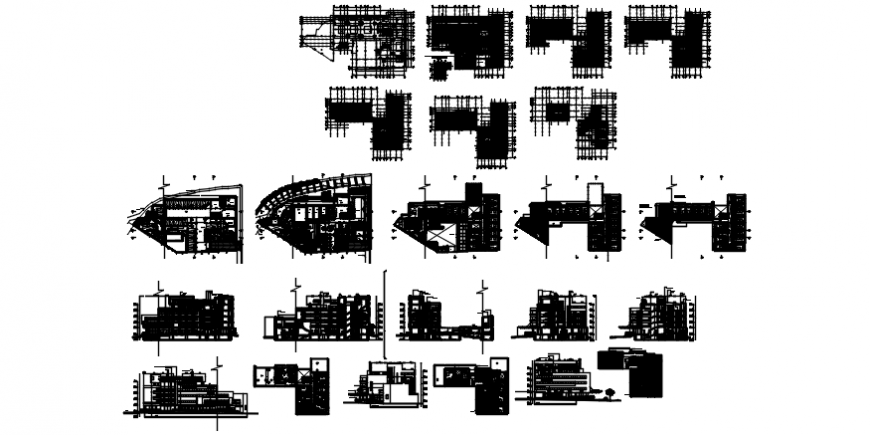Restaurant floor plan and elevation in auto cad file