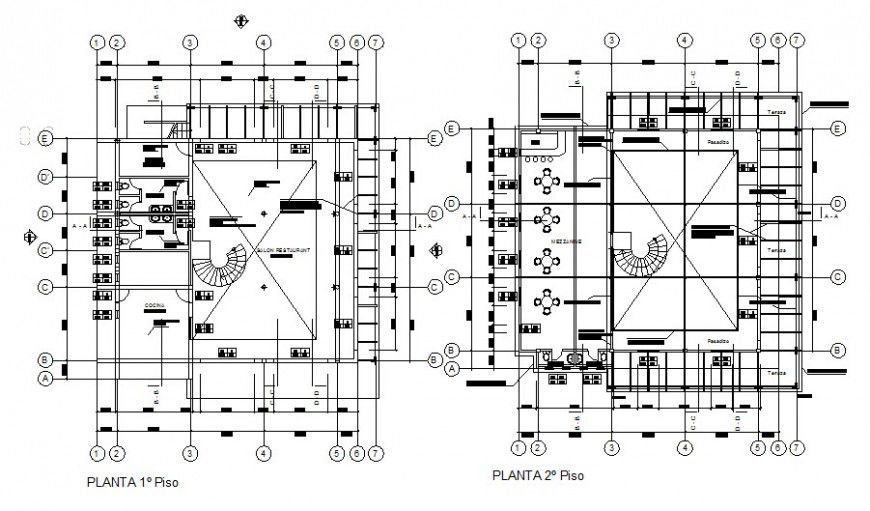 Restaurant floor plan with sanitary installation cad drawing details dwg file