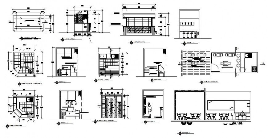 Restaurant kitchen detail drawing plan and elevation in AutoCAD file.