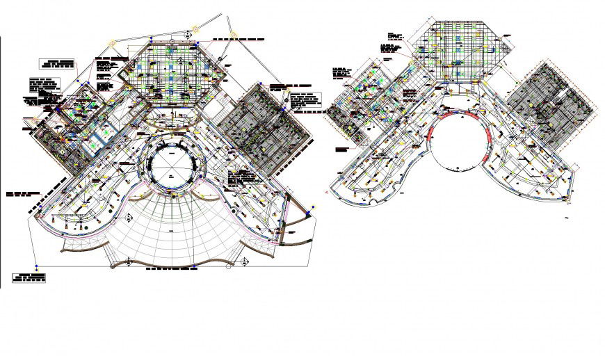Restaurant planning detail dwg file