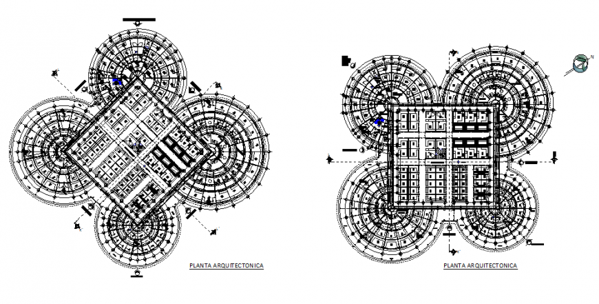 Retail market ground and first floor layout plan cad drawing details dwg file