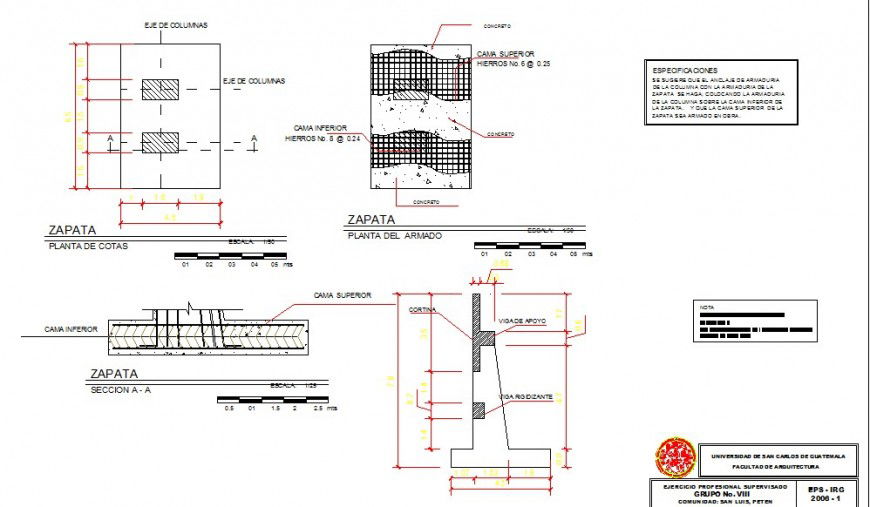 Retaining wall structure detail 2d view CAD construction block layout autocad file