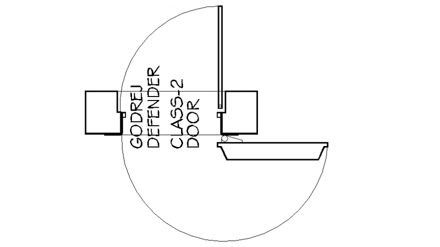 Revolving door 2d view plan autocad softwrae file