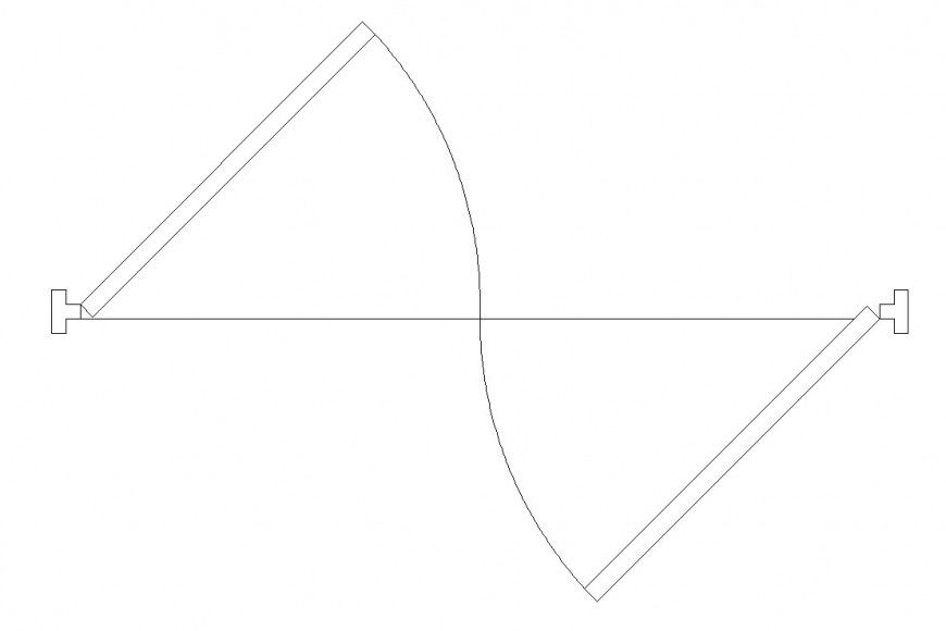 Revolving door civil engineers symbol in auto cad file