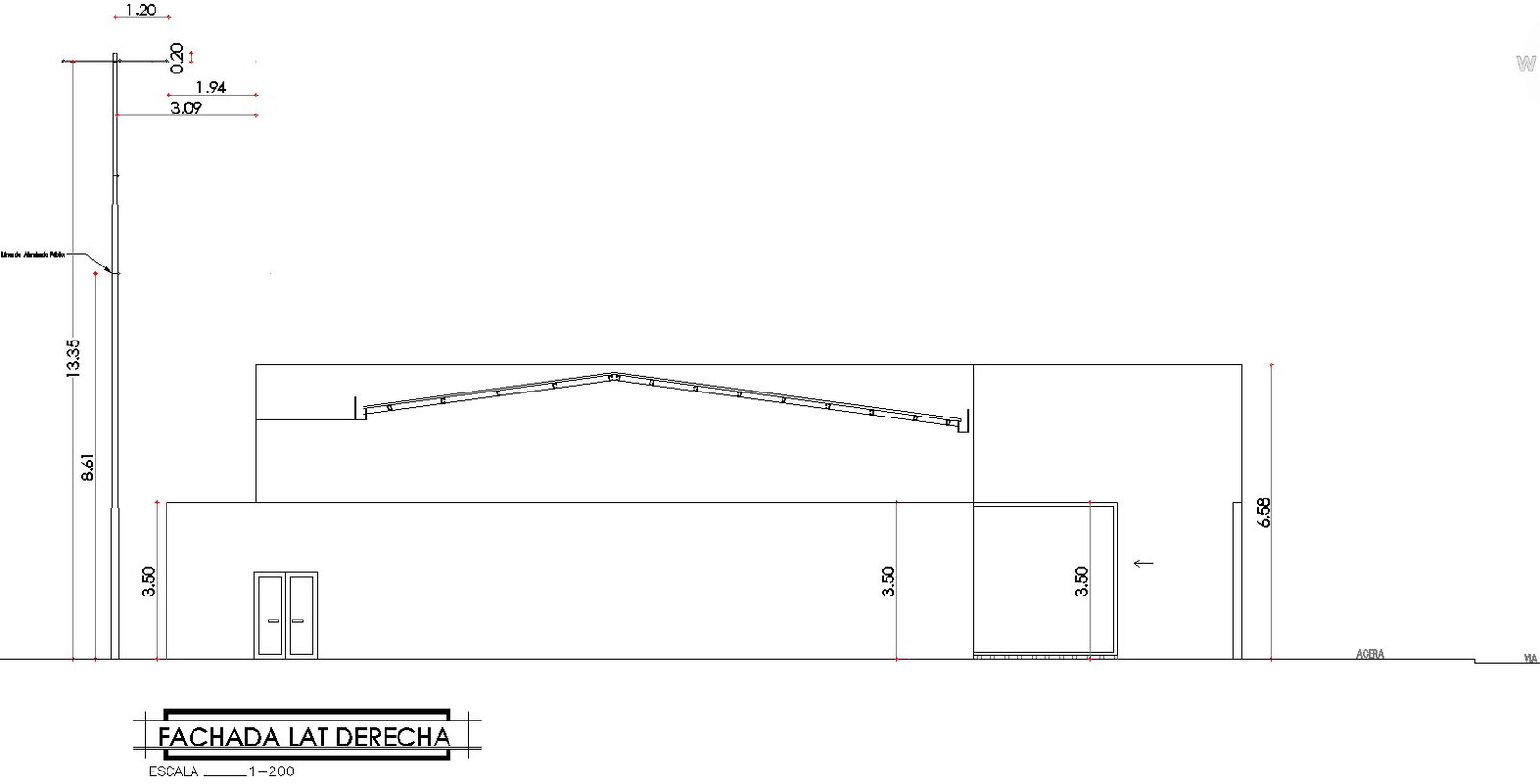 right side facade elevation