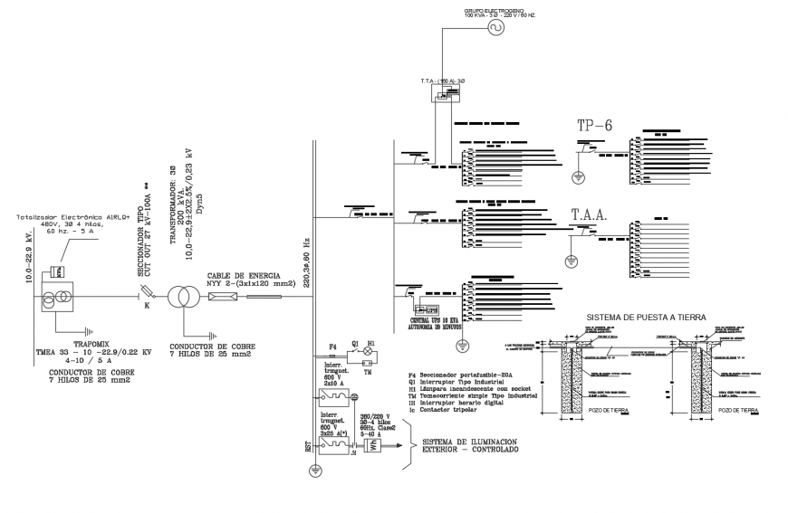 Electrical Riser Cable Diagram Installation DWG File Details
