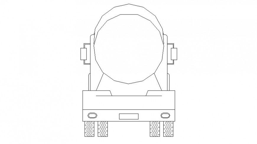 RMC truck transportation units 2d view elevation in autocad