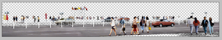 Road 3d model elevation Photoshop file