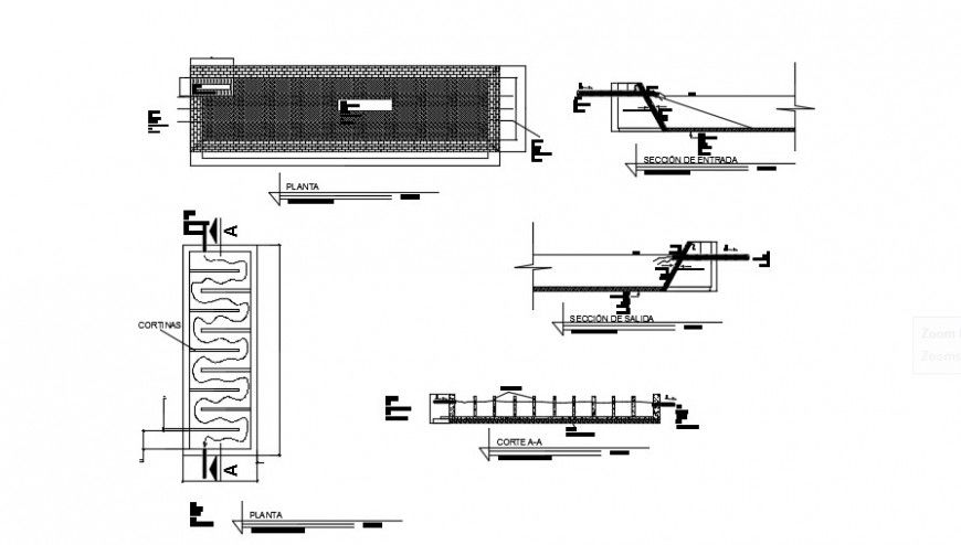 Road and bridge construction detail 2d plan dwg file