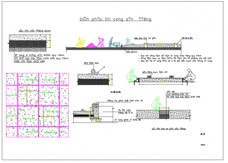 Road Construction Detail in DWG File