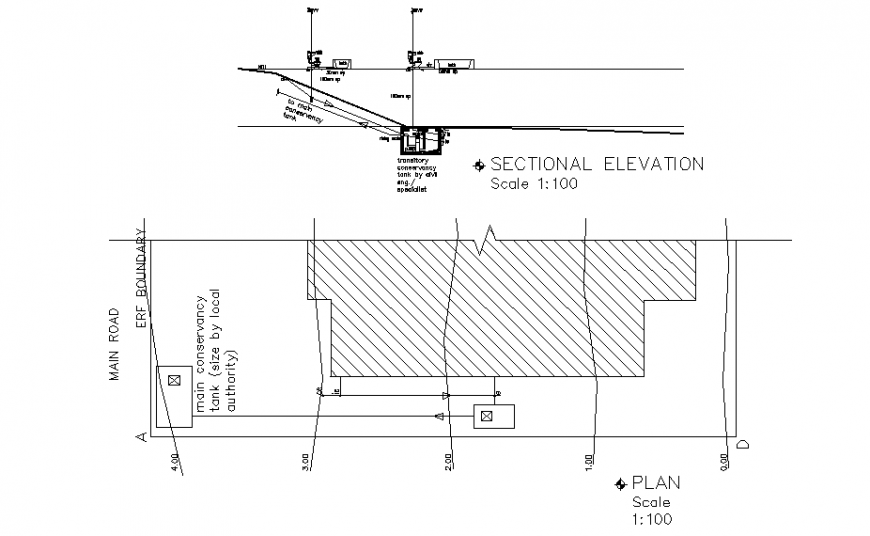Road Construction Detail plan & Section detail