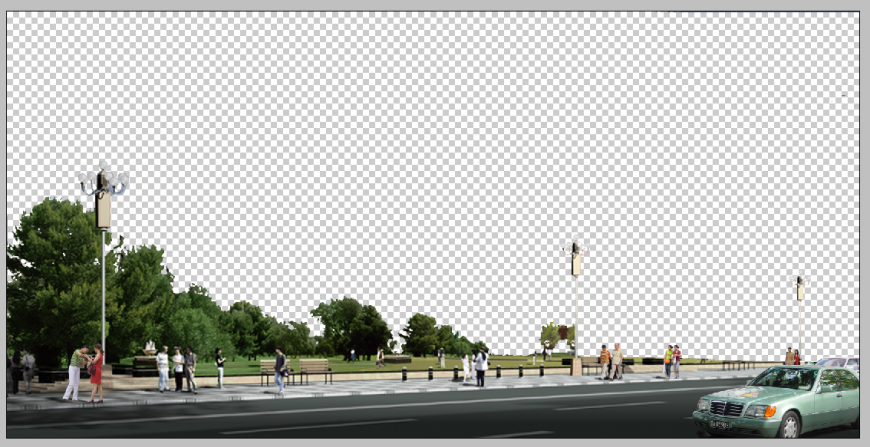 Road detail 3d model elevation Photo shop file