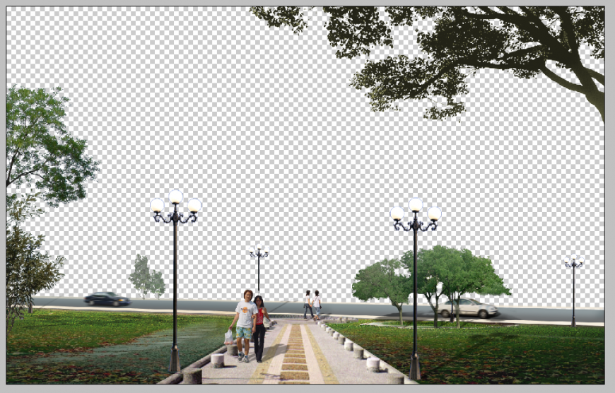 Road detail elevation 3d model photo shop file