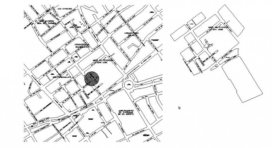 Road networks details drawings 2d view autocad file