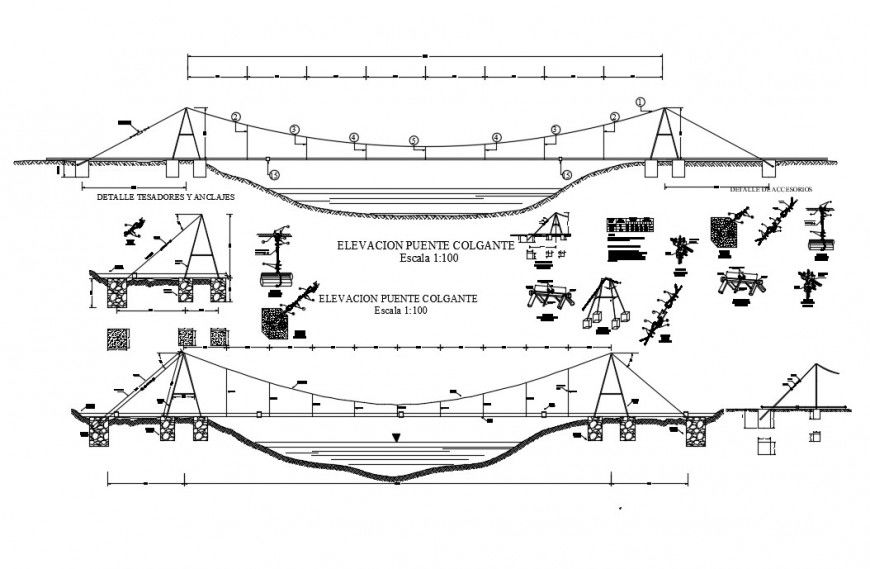 Roads, Bridges and Dams cad block DWG file in Autocad format