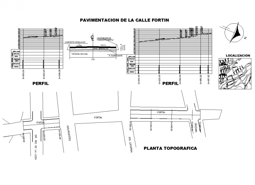 Roadway network detail elevation 2d view dwg file