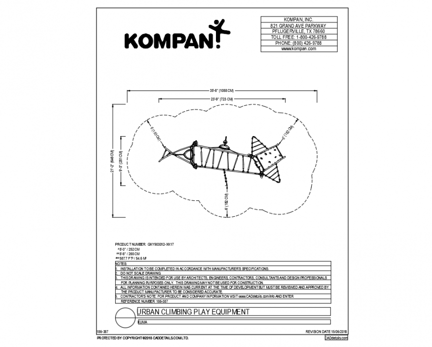 Rock climbing play equipment details of garden dwg file