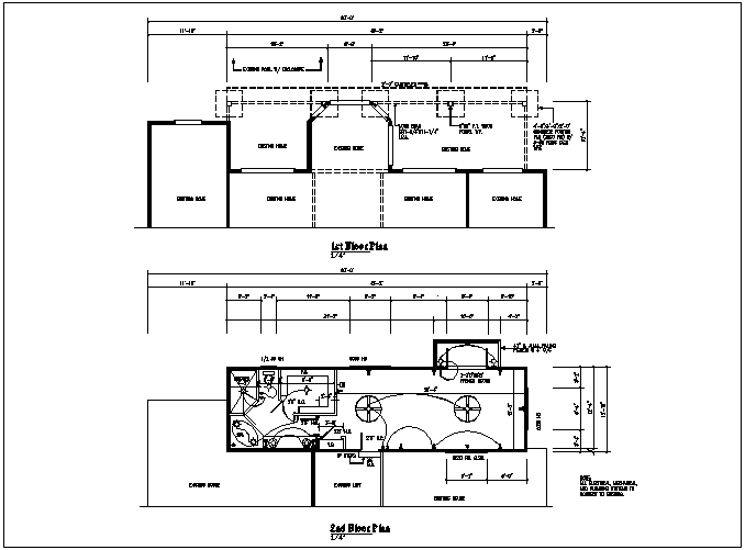 roof plan detail with dimension detail and electric plan details dwg file