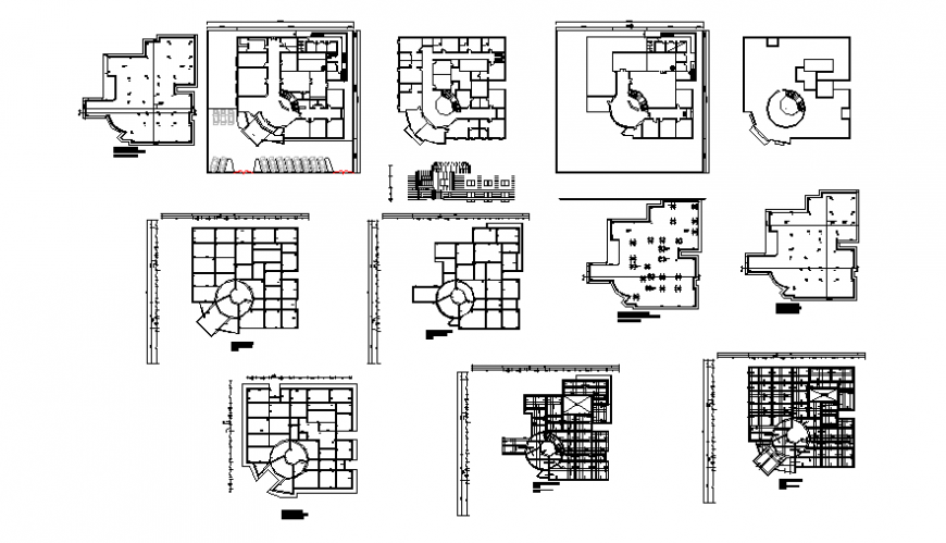 Roof and foundation house plan detail dwg file