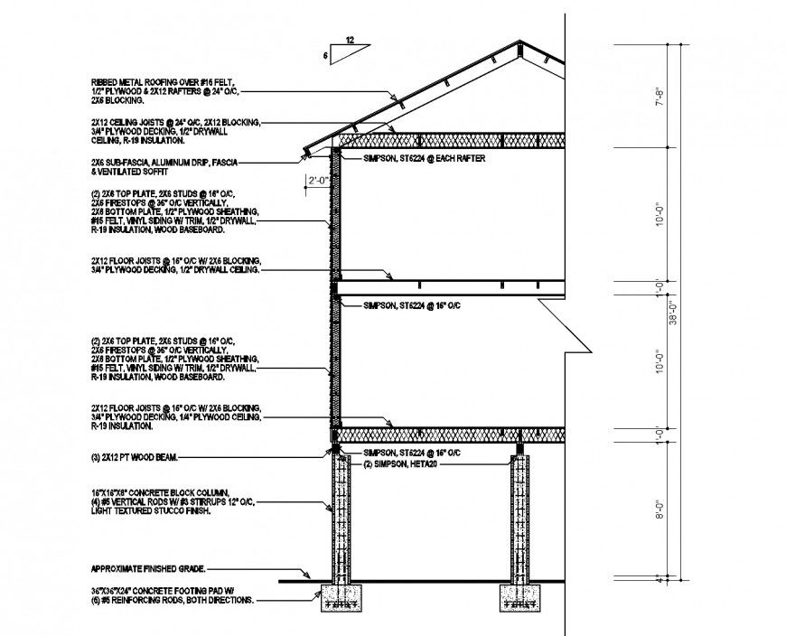 Roof and wall section layout file