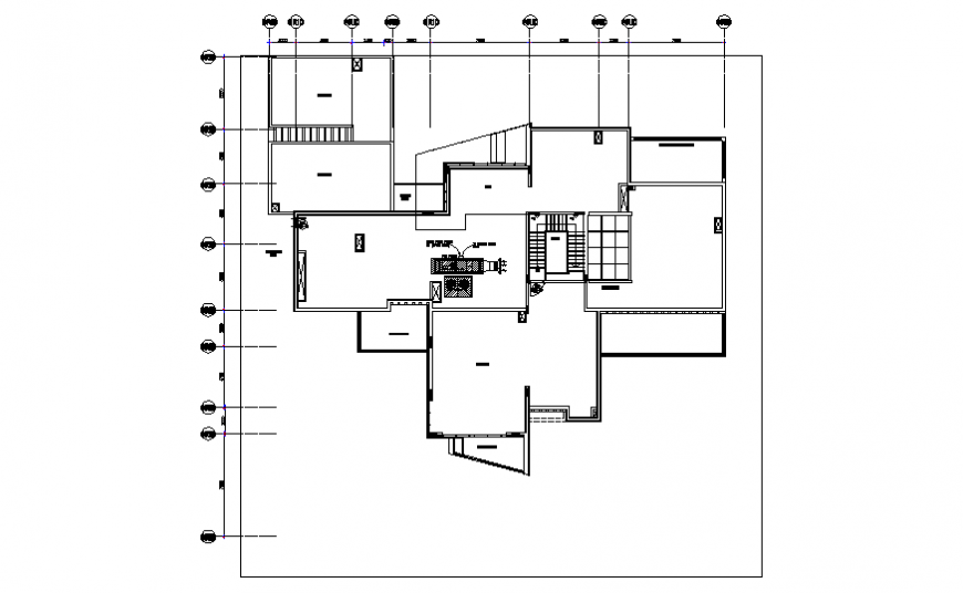 Roof electrical house planning detail dwg file