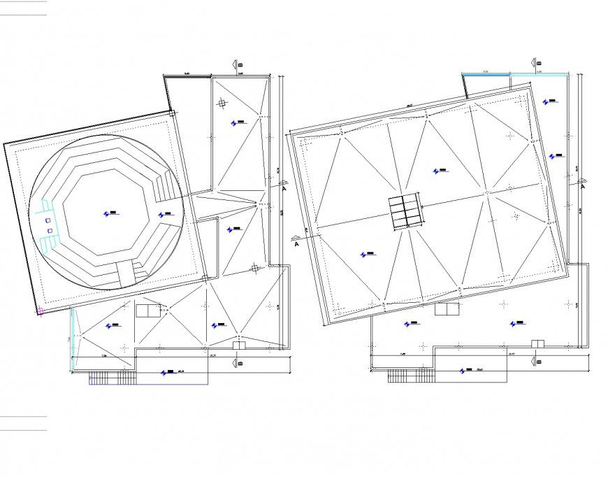 Roof Geodesic gallery plan autocad file