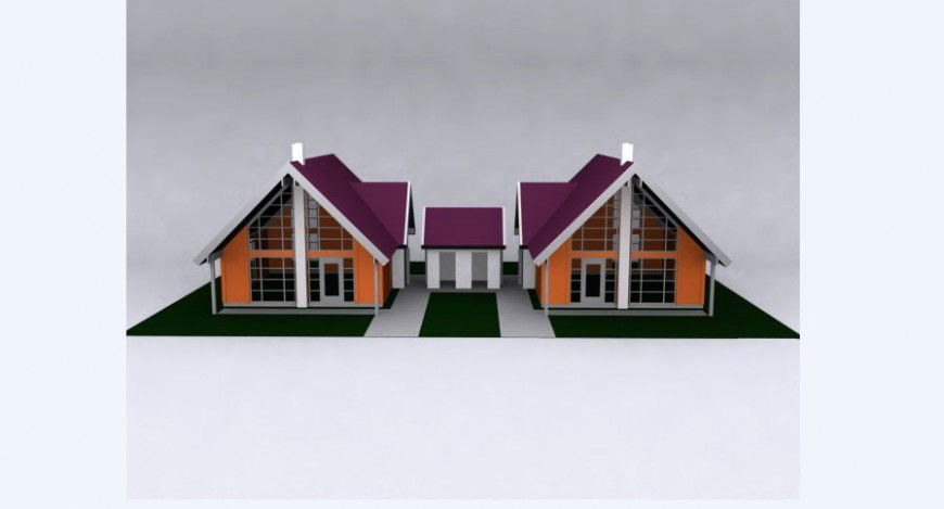 Roof house details 3d model drawing 3d max file