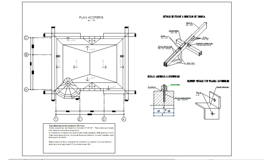 Roof Plan design of 2 storey house design drawing