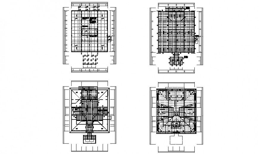 Roof plan drawings detail 2d view autocad software file