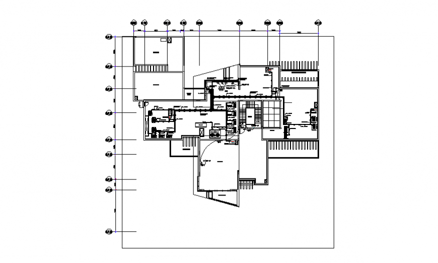 Roof power layout detail dwg file