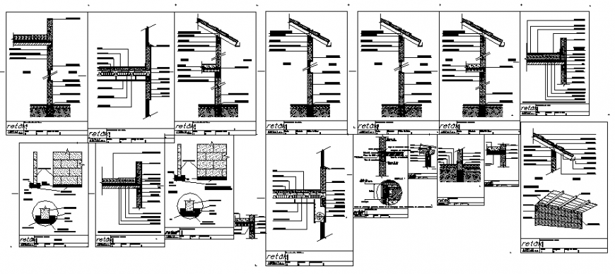 Roof section detail autocad file