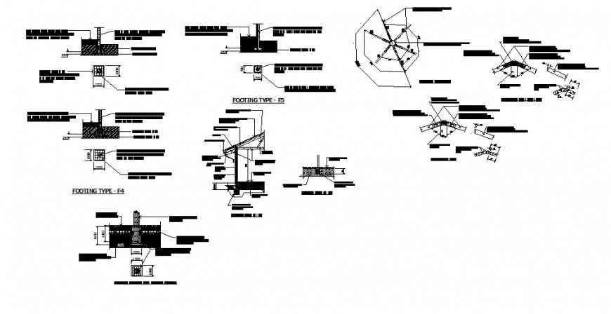 Roof section plan dwg file