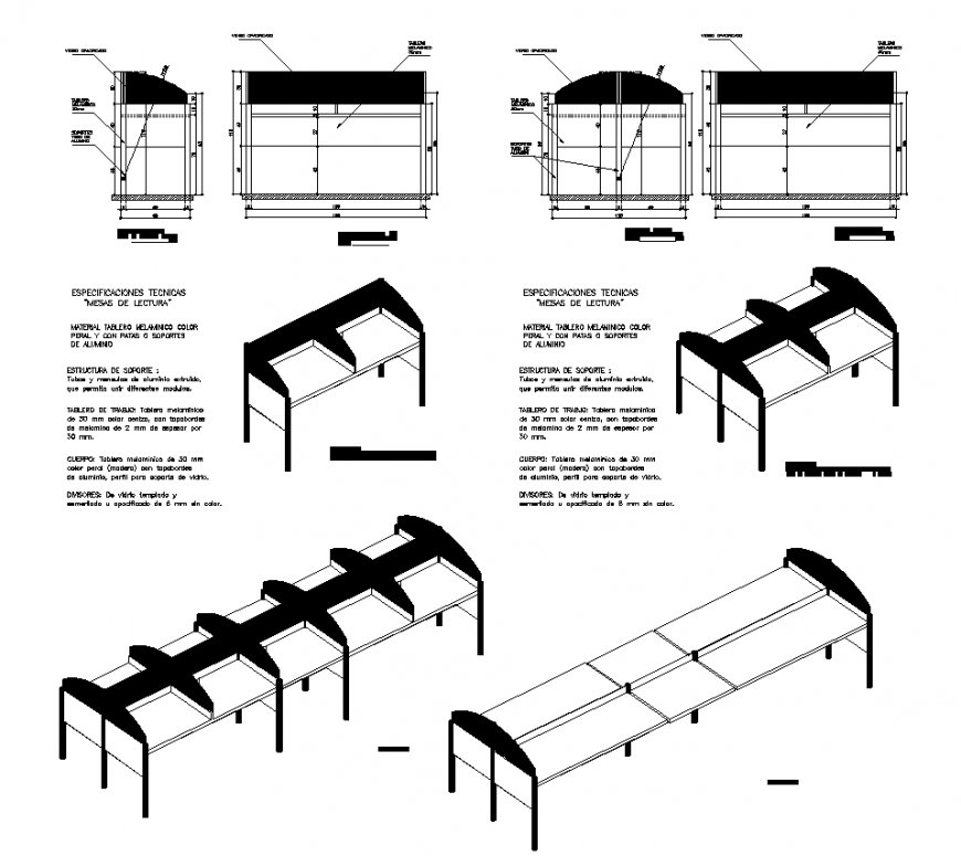 Roof shade detail 2d view layout file in autocad format