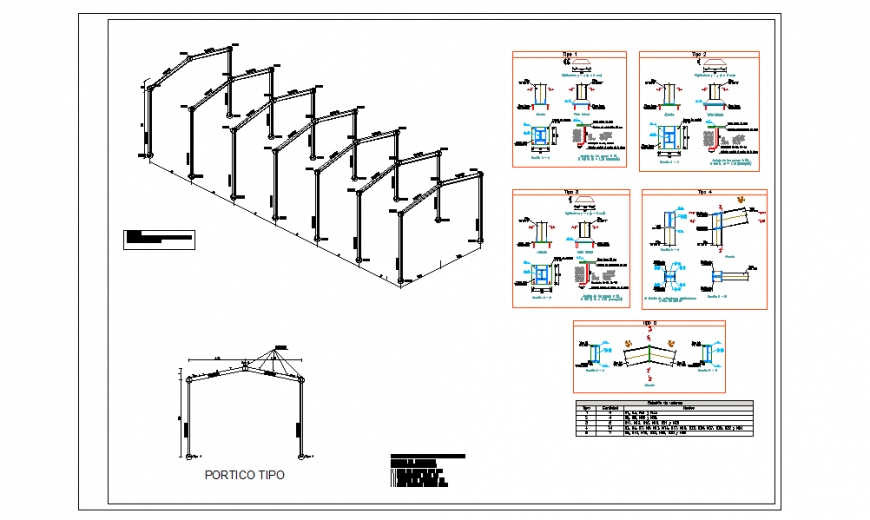 Roof Structure Construction Detail in DWG file