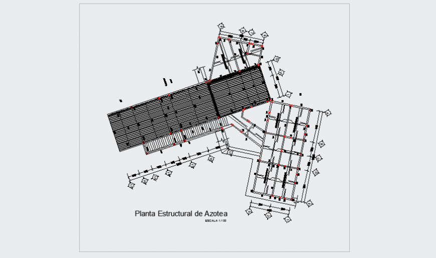 Roof Structure plan design drawing for modern house design