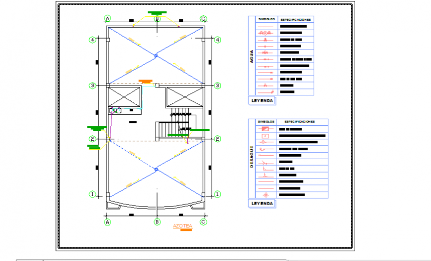 Roof top terrace design of Proposed one family home design drawing