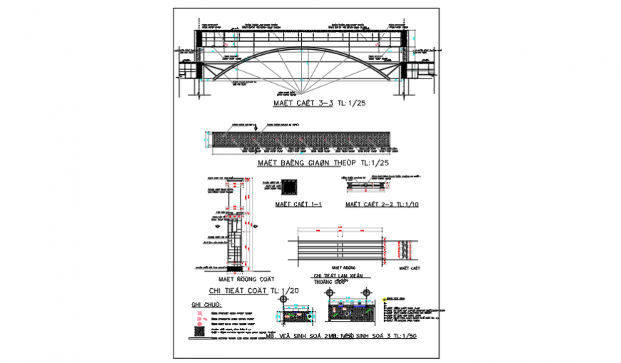 Roof trust design of community center design drawing