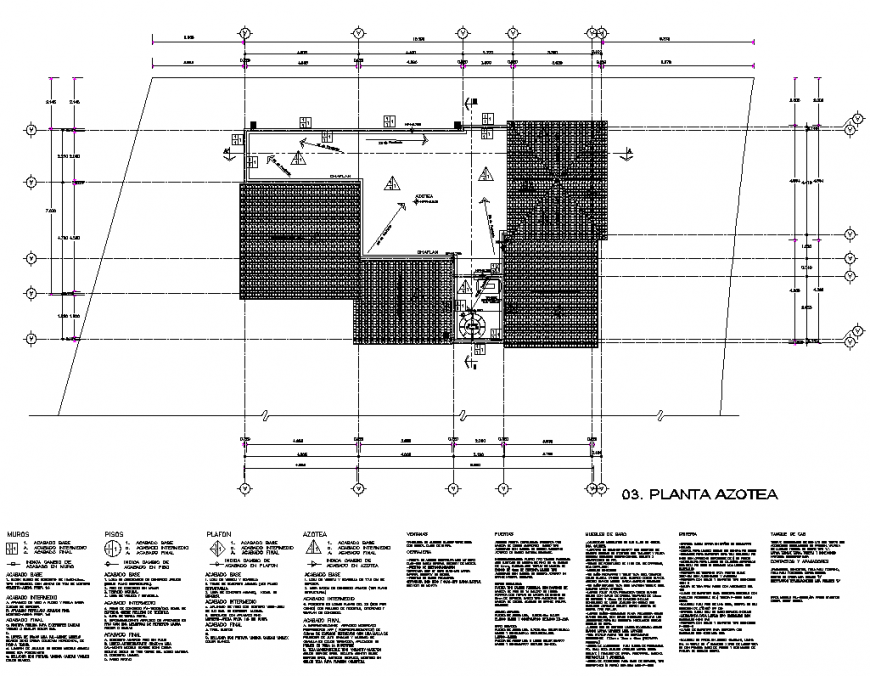 Roof working plan layout file