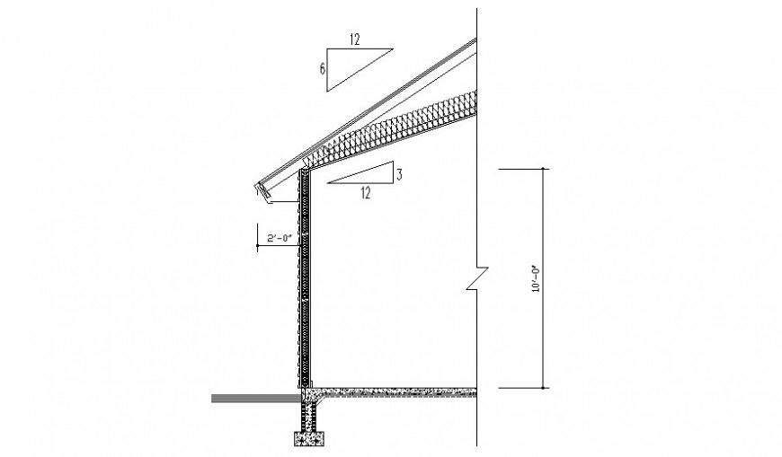 Roofing section blocks details drawing in autocad