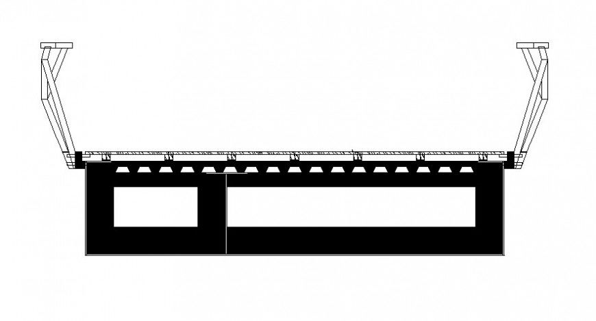 Roofing structural blocks drawings details 2d view dwg file