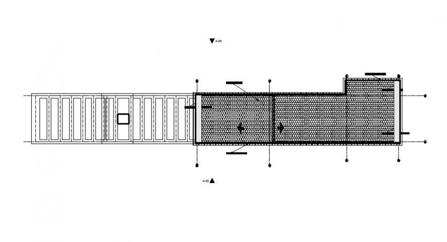 Roofing structural drawings details plan 2d view dwg file