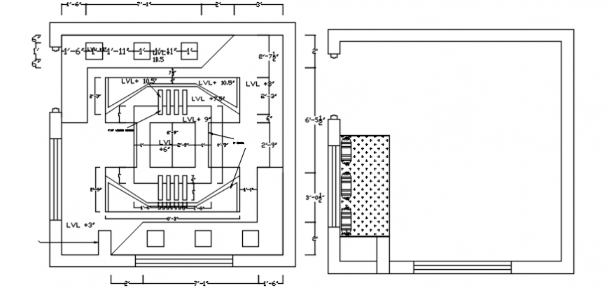 Room ceiling plan and design structure details dwg file