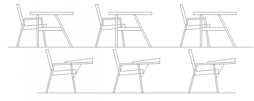 Room chair elevation design with furniture view dwg file