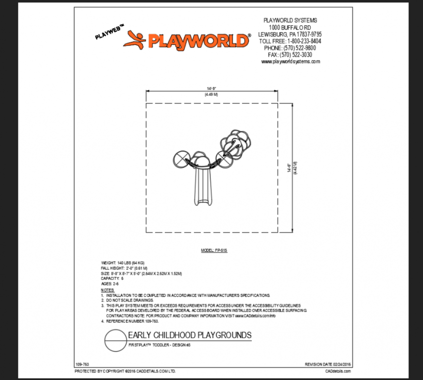 Rope style toddler first style play equipment details of school park dwg file